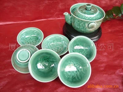 【生产销售实惠茶具 广告促销茶具赠品 10头茶具赠品】价格,厂家,图片,杯子,厦门鹭德隆陶瓷制品-